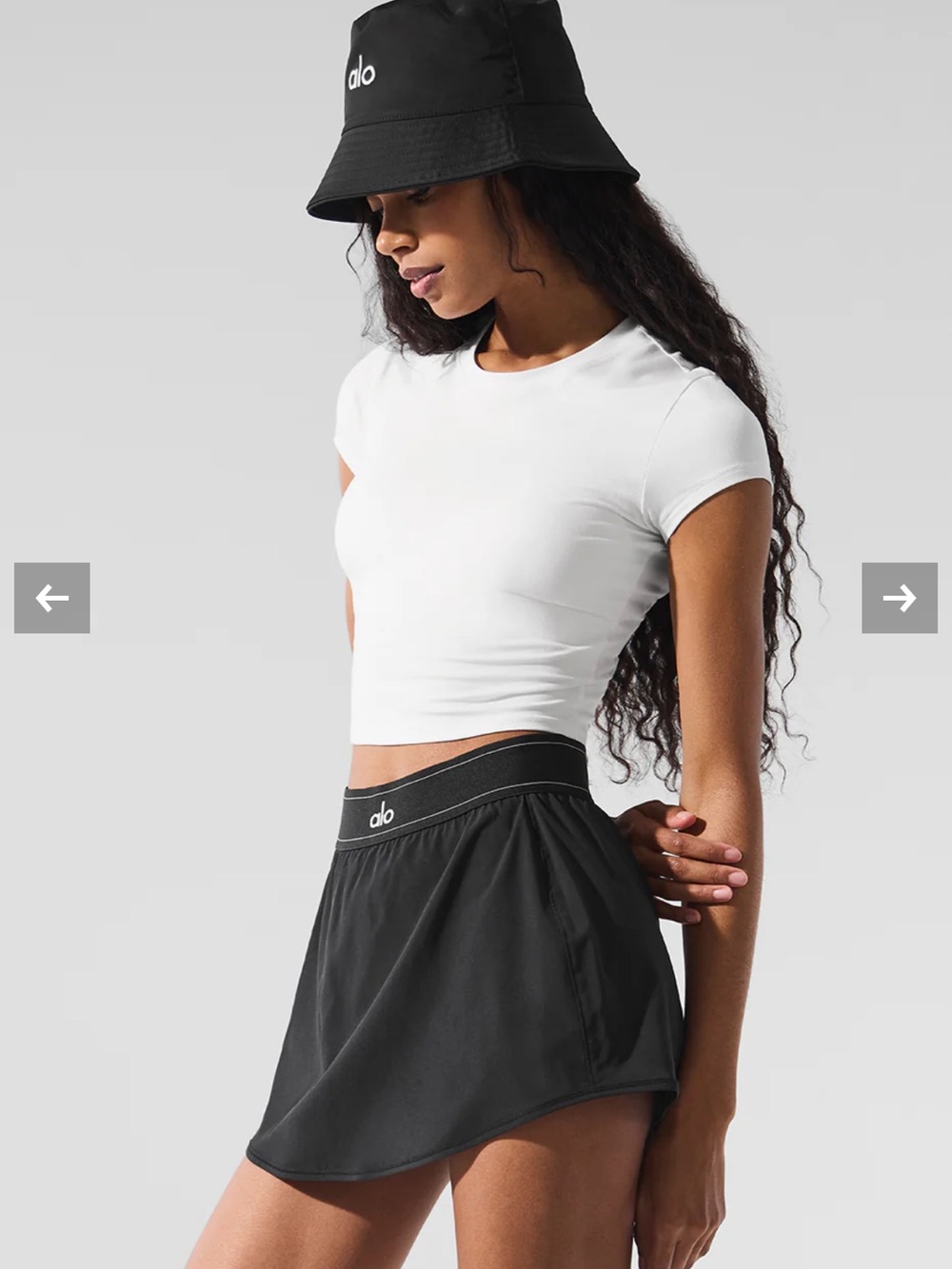 Alo Yoga Alosoft Finesse Short Sleeve White Crop Top